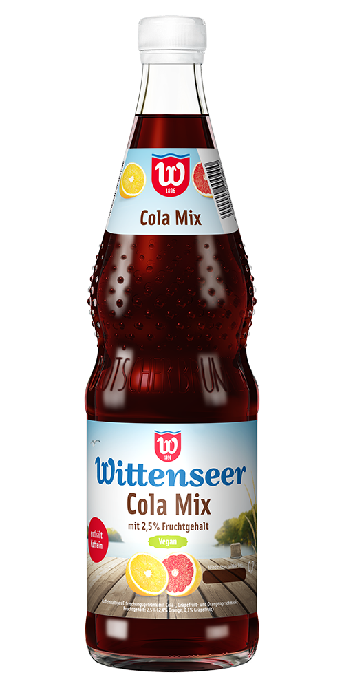 Flasche der Cola Mix Limonade von der Wittenseer Quelle